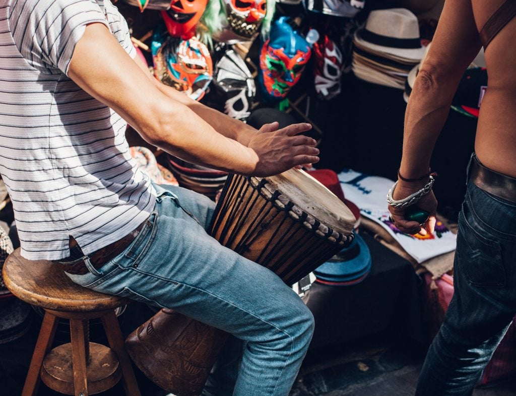 Man Playing Percussion