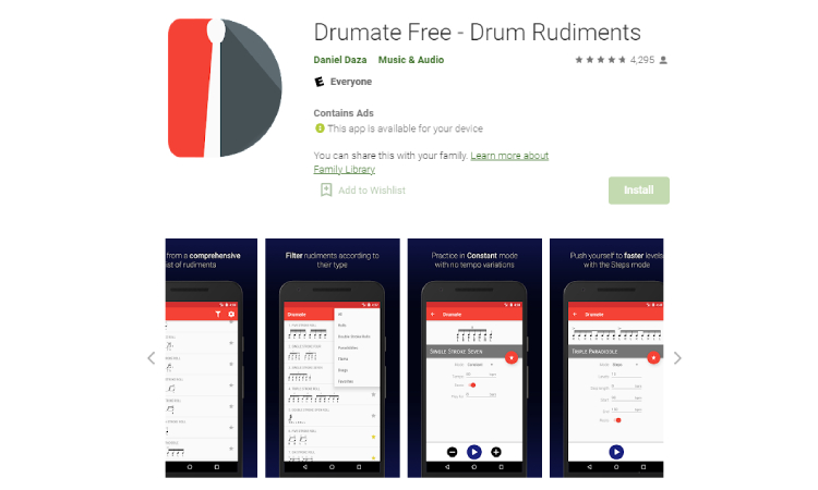 Drumate - 10 Best Drumming Apps - Free and Paid