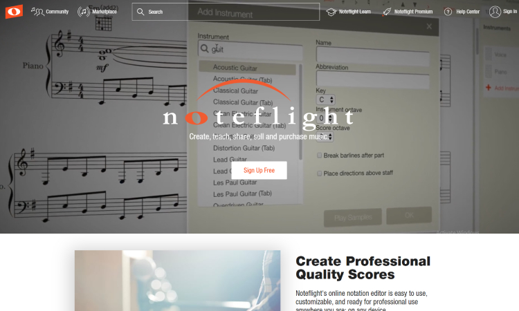 Noteflight - 10 Best Drumming Apps - Free and Paid